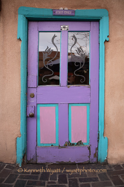 Santa Fe, New Mexico, door, doorway, color photo